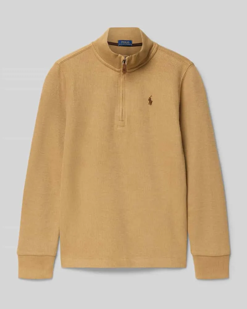 Ralph Lauren Regular Fit Troyer aus reiner Baumwolle Camel