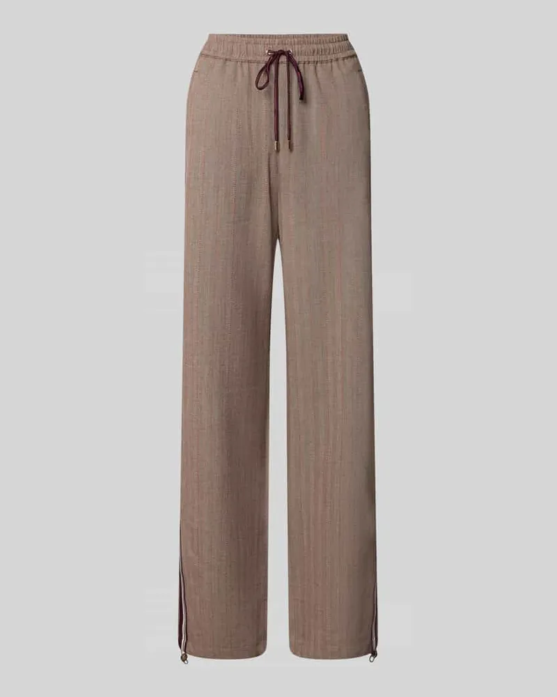 Liu Jo Wide Fit Hose mit Viskose-Anteil Mittelbraun