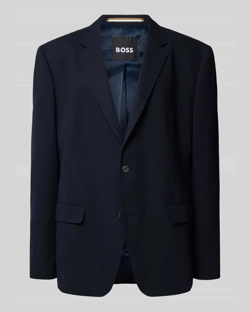 HUGO BOSS Regular Fit 2-Knopf-Sakko mit Reverskragen Modell 'Jasper Marine