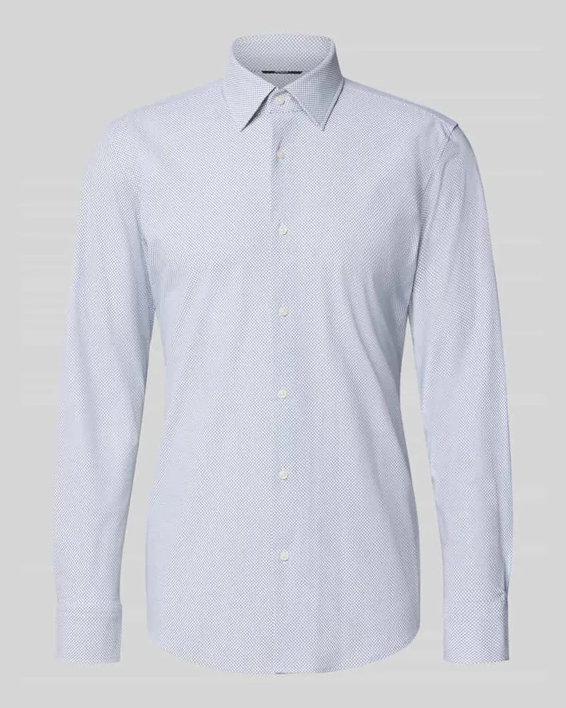 HUGO BOSS Slim Fit Businesshemd mit Kentkragen Modell 'P-HANK-K_261 Weiss
