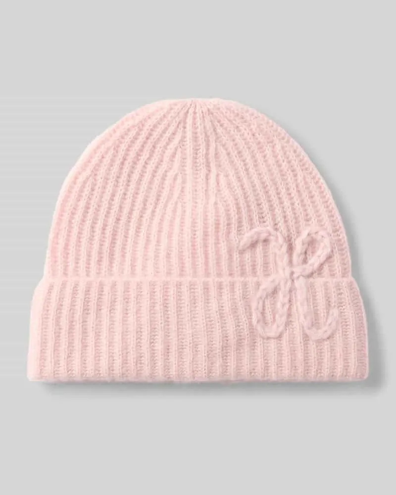 hemisphere Mütze aus Kaschmir mit Stickdetail Rose
