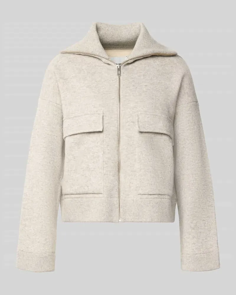 Armedangels Oversized Bomberjacke aus Baumwoll-Mix Modell 'COTTON-WOOL KNIT Beige