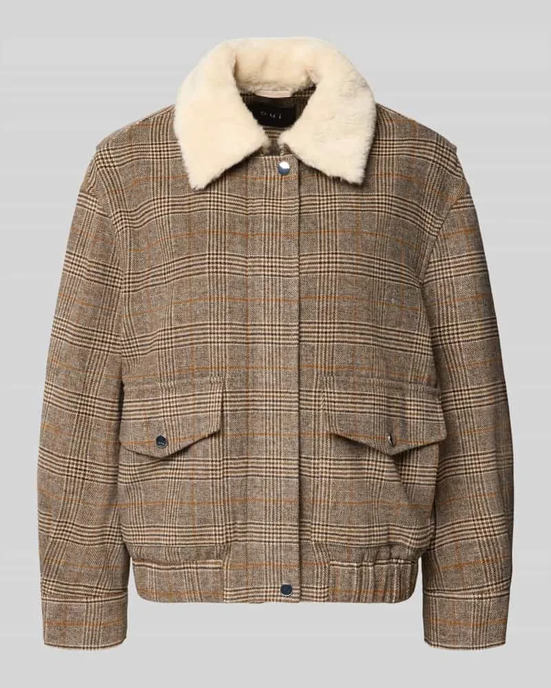 Oui  Regular Fit Jacke mit Woll-Anteil Camel