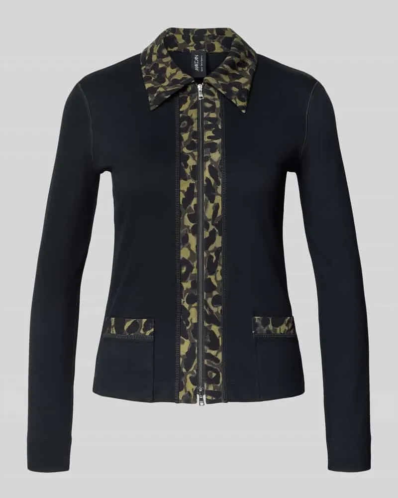 Marc Cain Cardigan mit Umlegekragen Black
