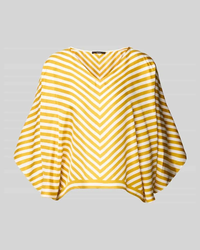 windsor. Bluse aus Seide mit V-Ausschnitt Gold