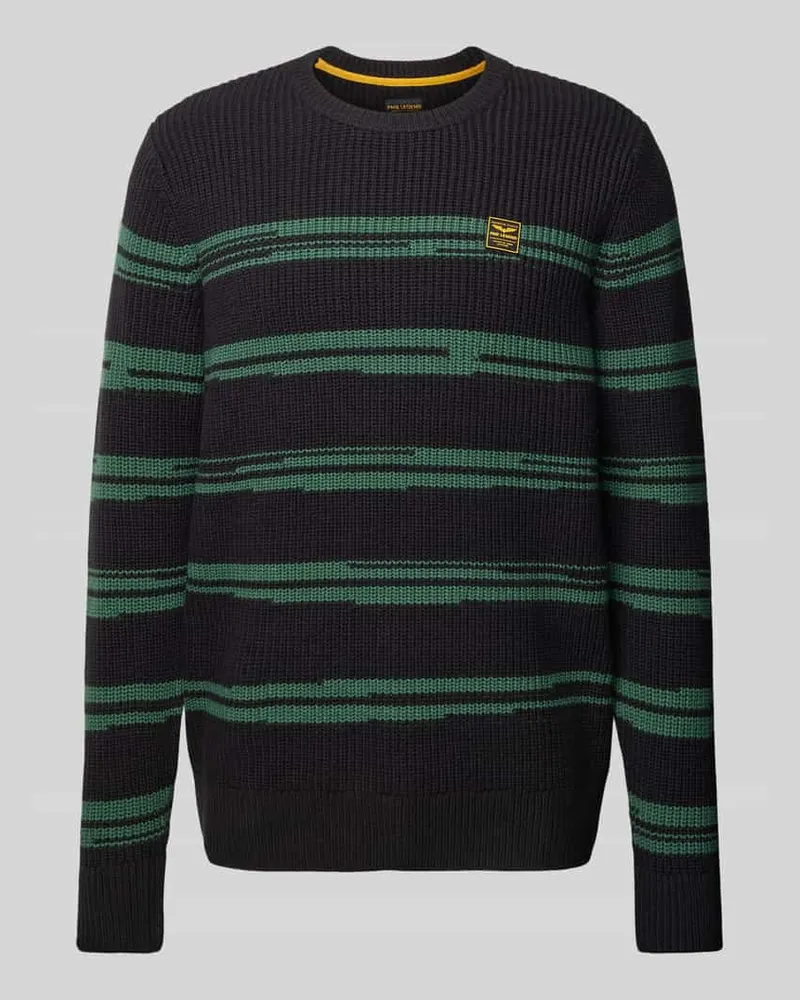 PME Legend Strickpullover mit Label-Patch Black