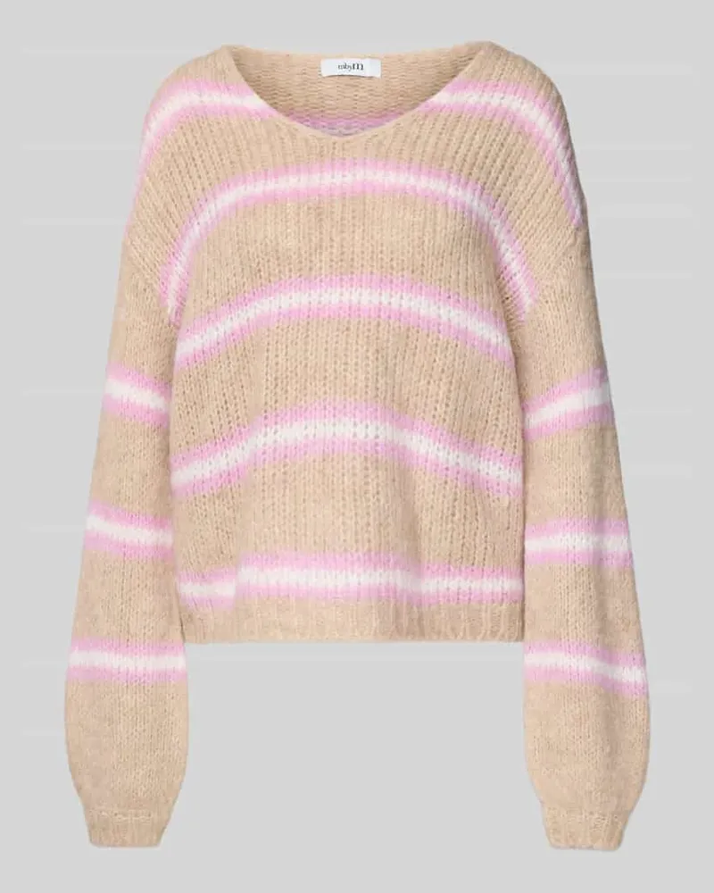 mbyM Strickpullover mit Rundhalsausschnitt Modell 'Gatilin Pink