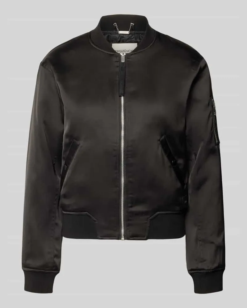khujo Regular Fit Bomberjacke mit Stehkragen Modell 'Beth Black