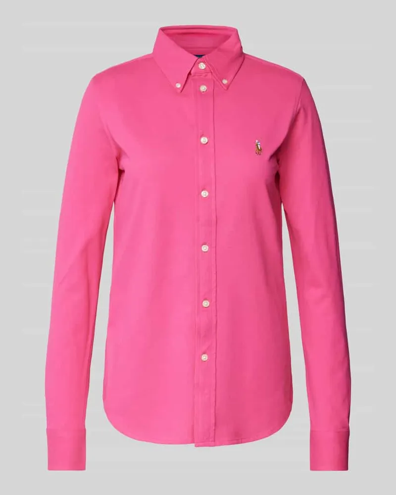 Ralph Lauren Hemdbluse mit Button-Down-Kragen Pink