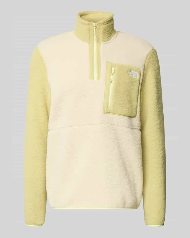 The North Face Fleecepullover mit Brusttasche Modell 'YUMIORI Hellgelb
