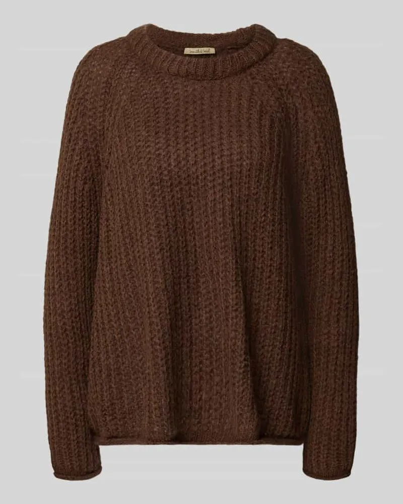 Smith & Soul Strickpullover mit Woll- und Mohair-Anteil Modell 'Raglan Schoko