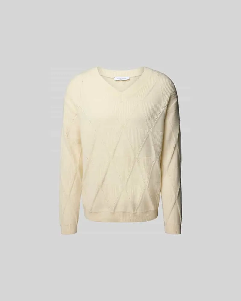 Kitsuné Wollpullover aus reiner Wolle Offwhite