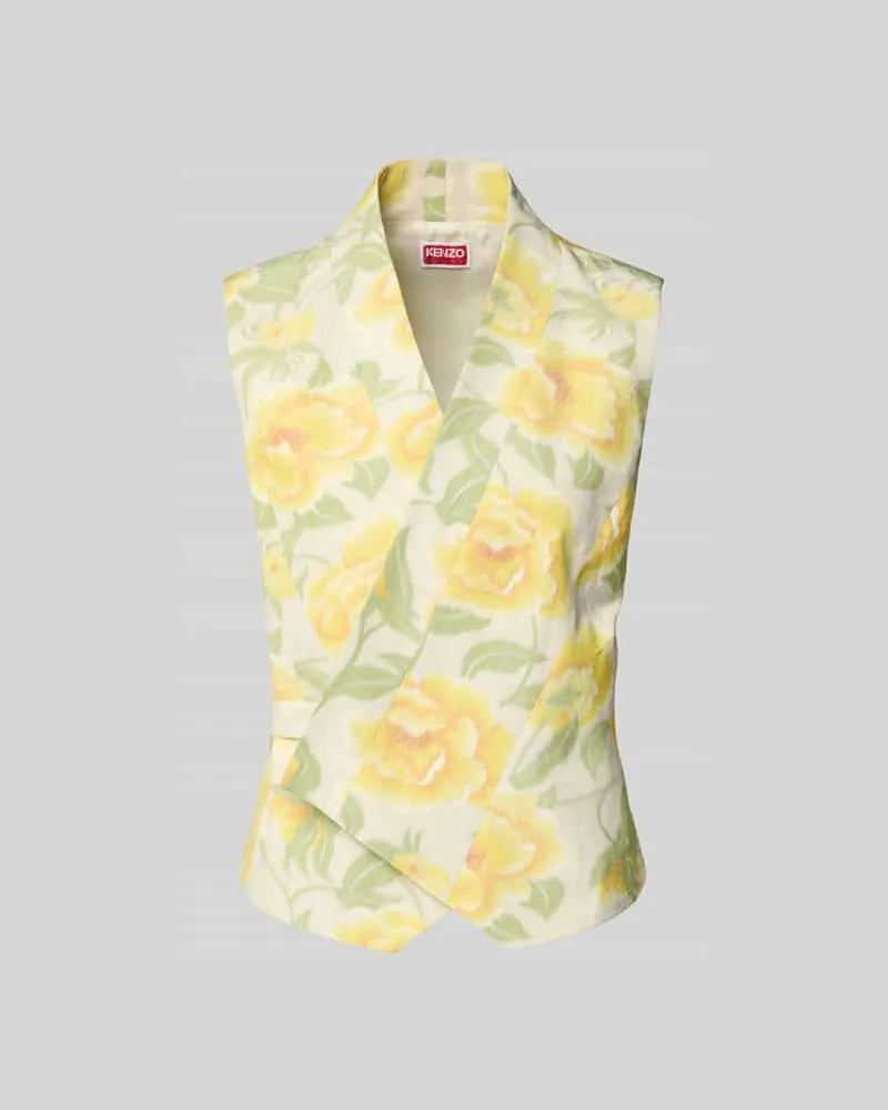 Kenzo Weste mit V-Ausschnitt Gelb