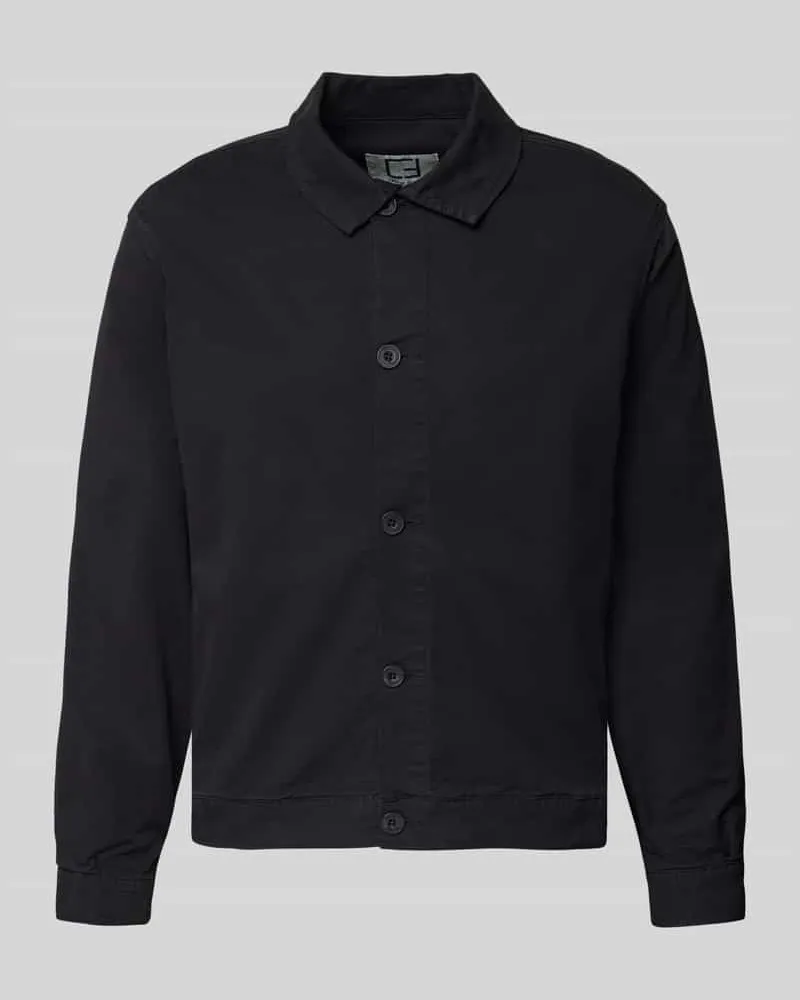 Casual Friday Hemdjacke aus Baumwoll-Mix mit Knopfleiste Modell 'BUCHAN Marine