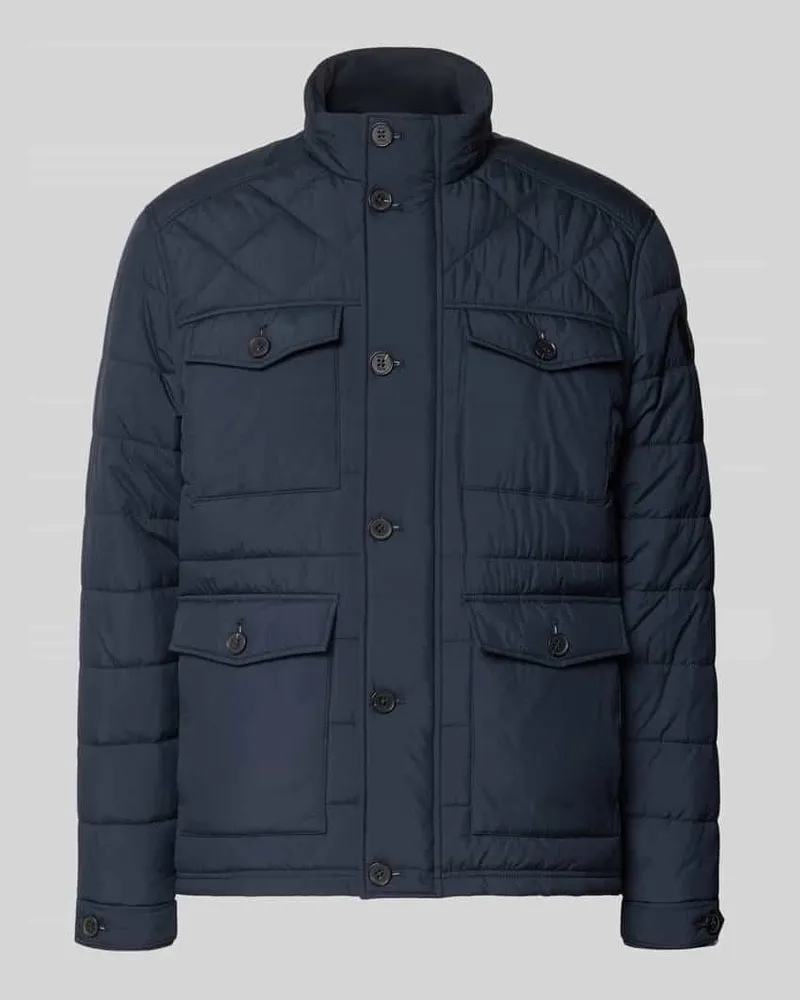 Brax Regular Fit Steppjacke mit Label-Patch Marine
