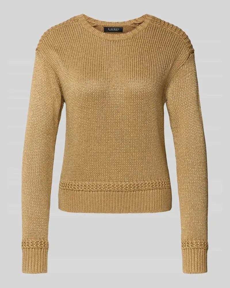 Ralph Lauren Strickpullover mit Rundhalsausschnitt Modell 'FASHMETTE Gold