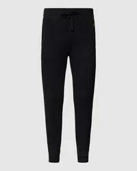 Ralph Lauren Sweatpants mit Strukturmuster Modell 'WAFFLE Black