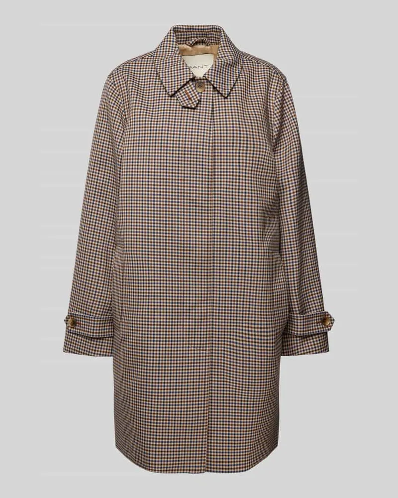 Gant Mantel mit Ärmelriegeln Mittelbraun