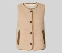 Regular Fit Outdoor-Weste mit Teddy-Fell Modell 'LUCIANA