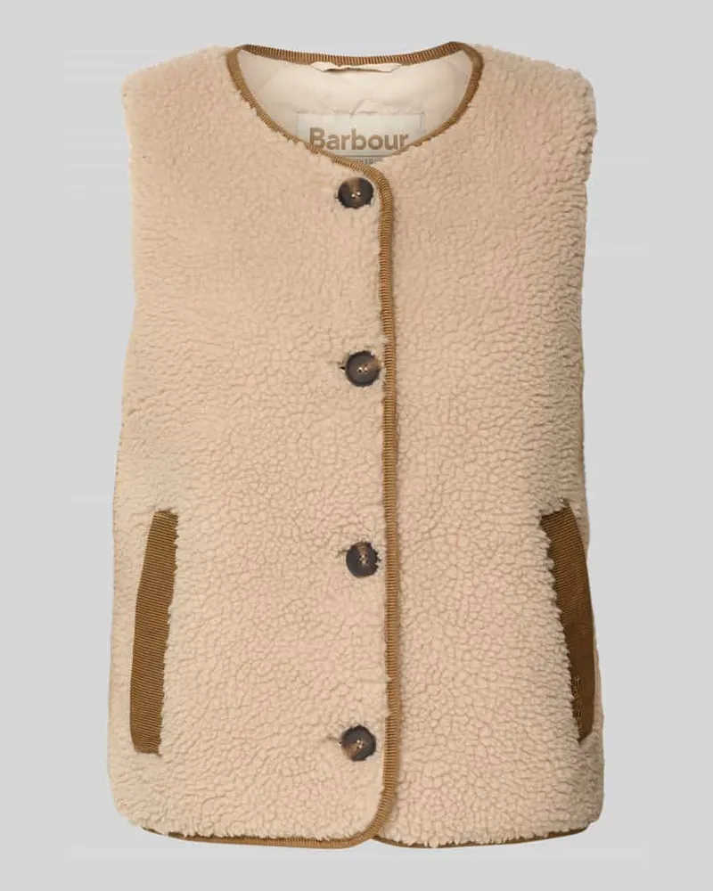Barbour Regular Fit Outdoor-Weste mit Teddy-Fell Modell 'LUCIANA Beige