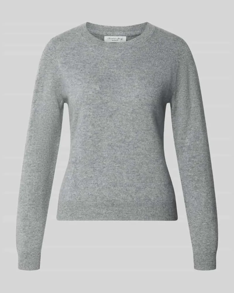 Christian Berg Slim Fit Strickpullover aus reinem Kaschmir Graphit