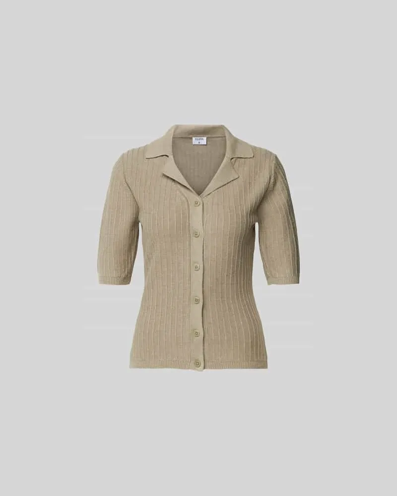 Filippa K Cardigan in Strick-Optik Mittelgrau
