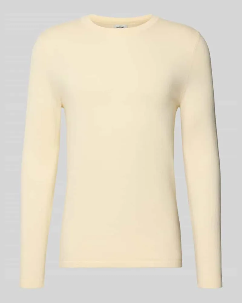 Drykorn Strickpullover mit gerippten Abschlüssen Modell 'Irmino Offwhite