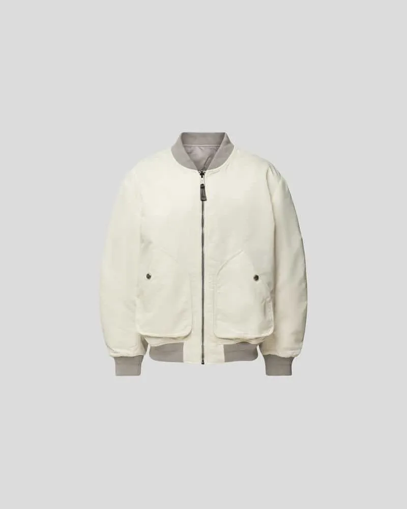 Diesel Bomberjacke mit Eingrifftaschen Offwhite