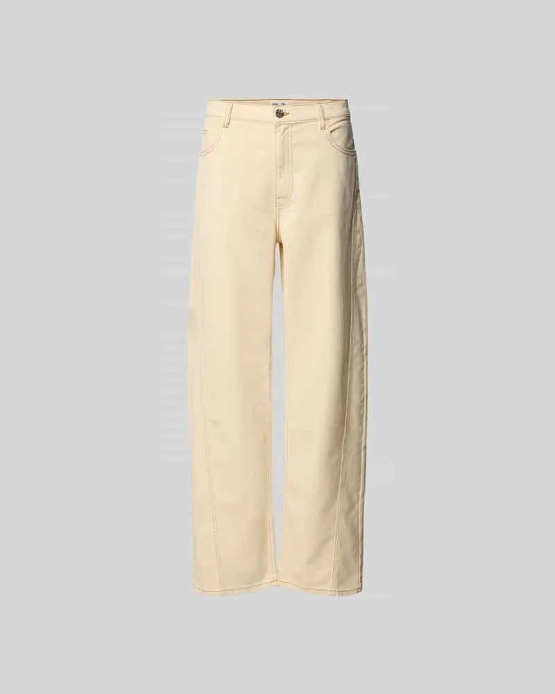 Baum und Pferdgarten Straight Fit Jeans mit Ziernähten Sand