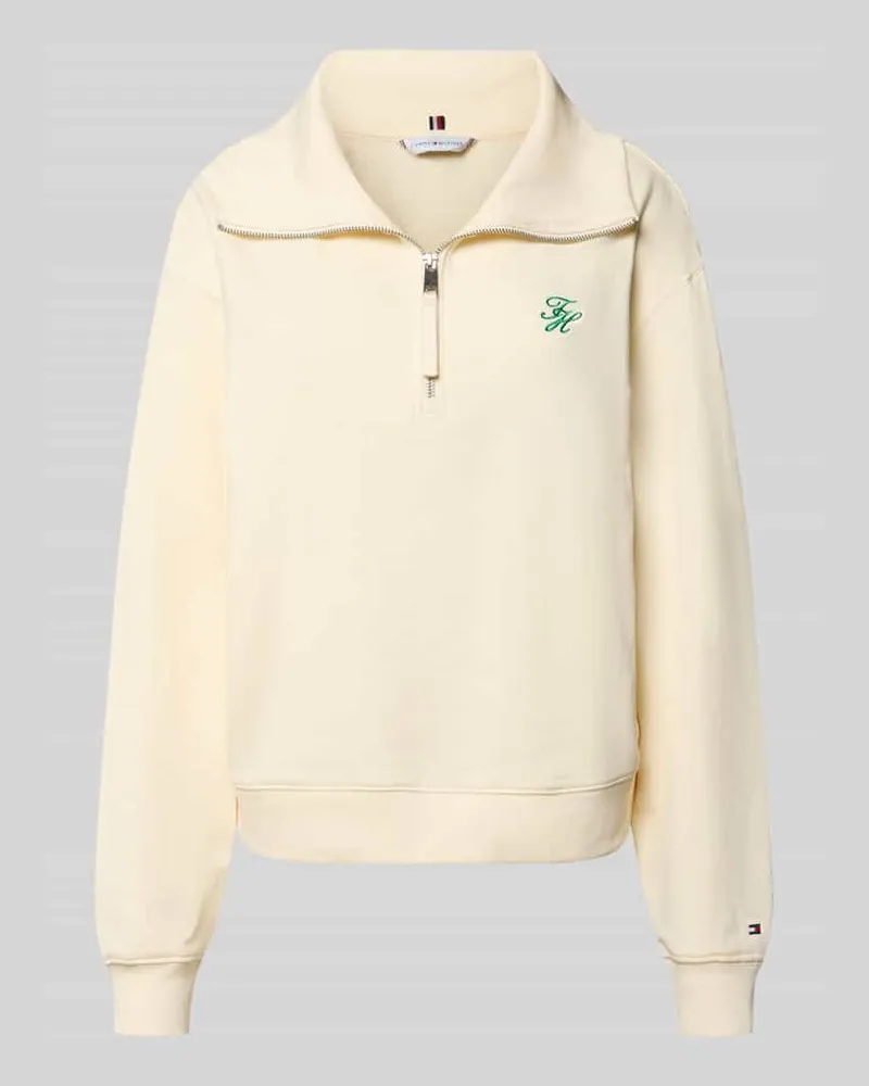 Tommy Hilfiger Regular Fit Sweatshirt aus Baumwoll-Mix Offwhite