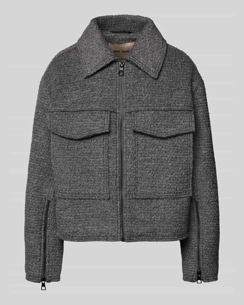 Mos Mosh Jacke mit Umlegekragen Modell 'Juliette Dunkelgrau