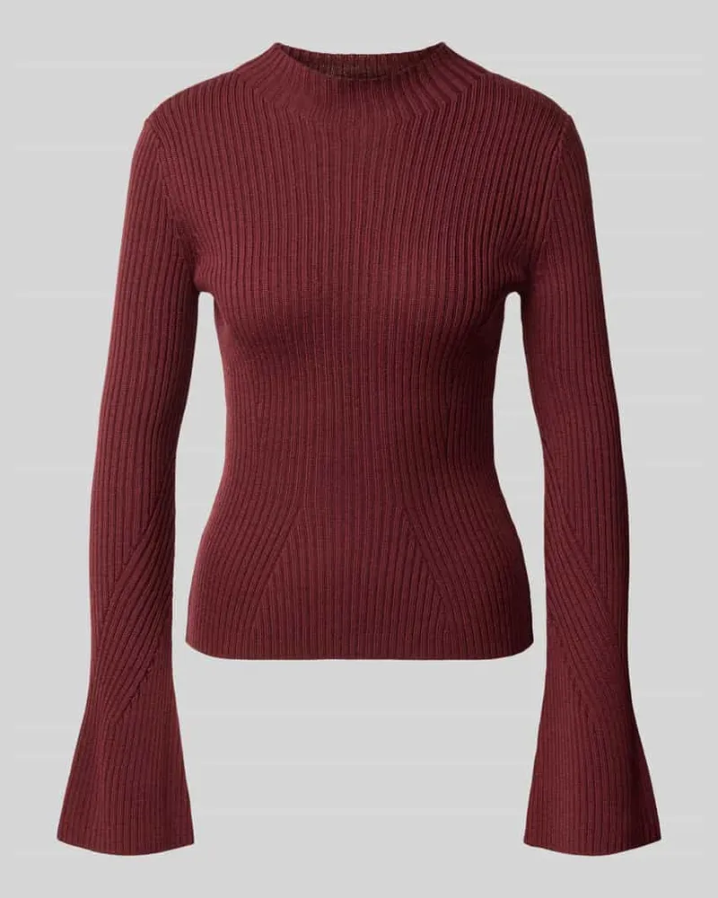 HUGO BOSS Pullover mit ausgestelltem Ärmelabschluss Modell 'C_Farberdenna Bordeaux