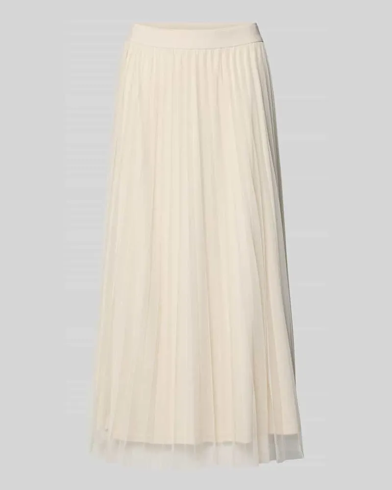 S.Oliver Ausgestellter Midi-Rock mit Plissees Beige