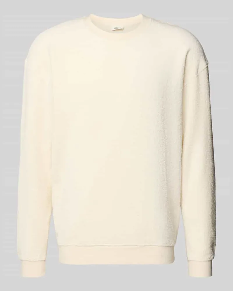 American Vintage Sweatshirt mit gerippten Abschlüssen Modell 'BOBY Beige