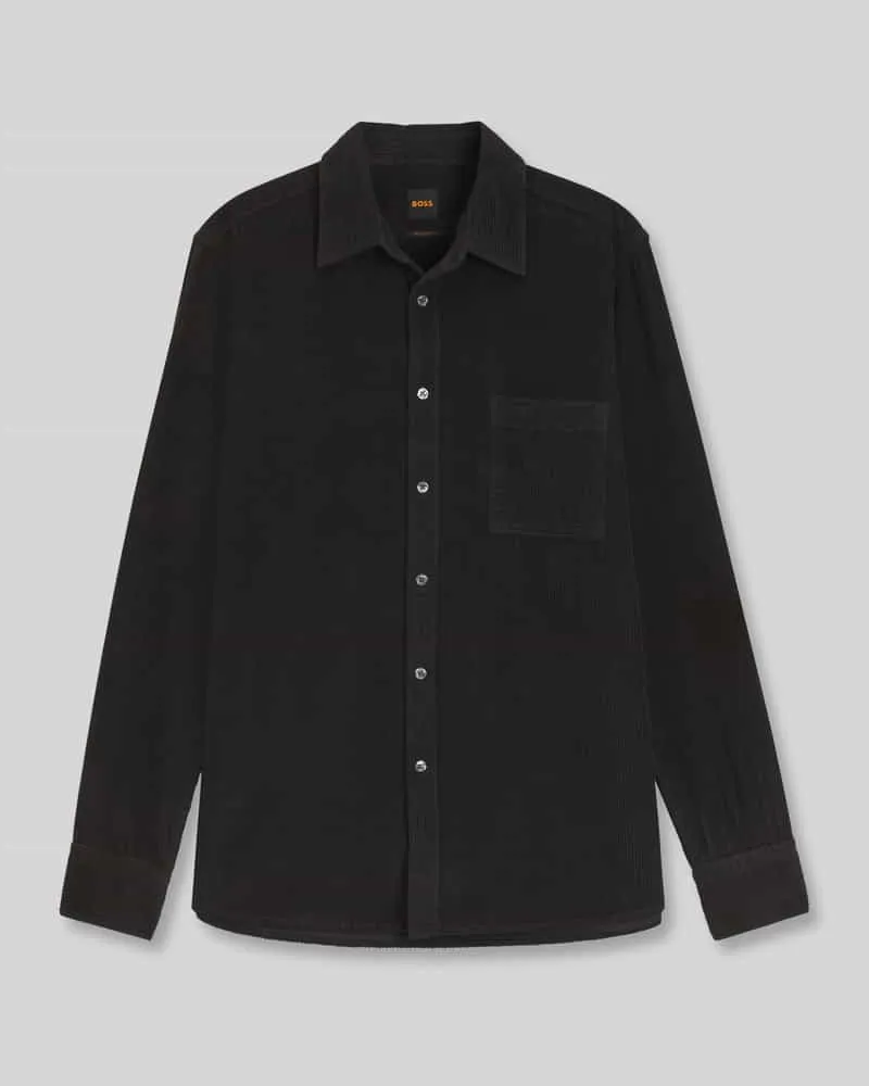HUGO BOSS Regular Fit Freizeithemd aus reiner Baumwolle Modell 'Relegant Black