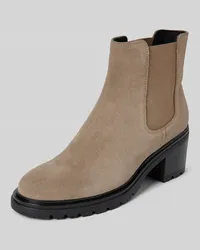 Geox Lederboots mit elastischen Einsätzen Modell 'DAMIANA Taupe