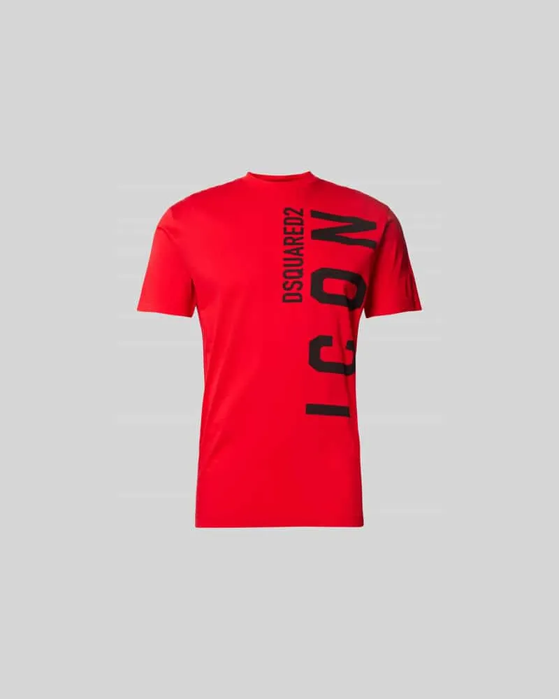 Dsquared2 Slim Fit T-Shirt aus reiner Baumwolle Rot