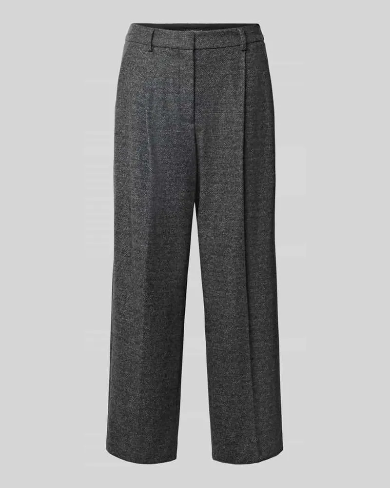 Luisa Cerano Straight Fit Hose mit Viskose-Woll-Anteil Dunkelgrau