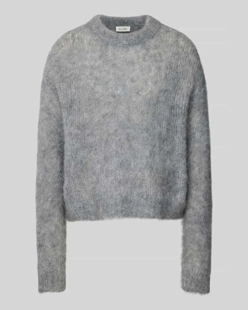 American Vintage Strickpullover mit gerippten Abschlüssen Modell 'BYMI Mittelgrau