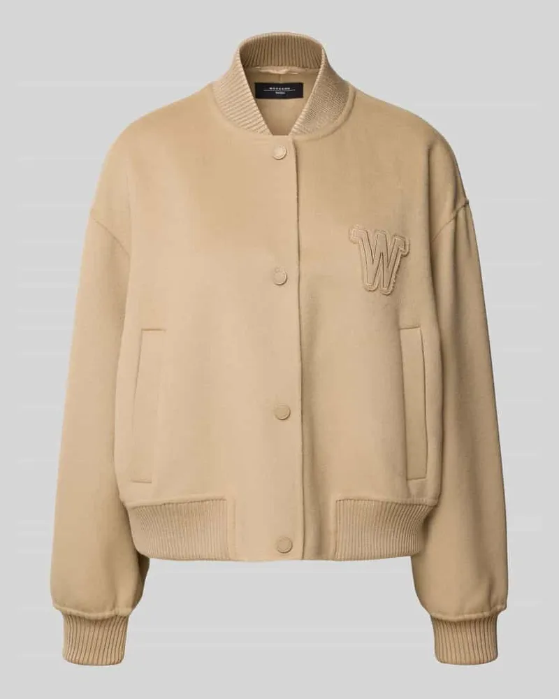 Max Mara Regular Fit College-Jacke aus Woll-Mix Modell 'ZELANTE Camel