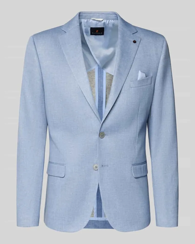 Zuitable Slim Fit 2-Knopf-Sakko mit Pattentaschen Modell 'Nick Hellblau