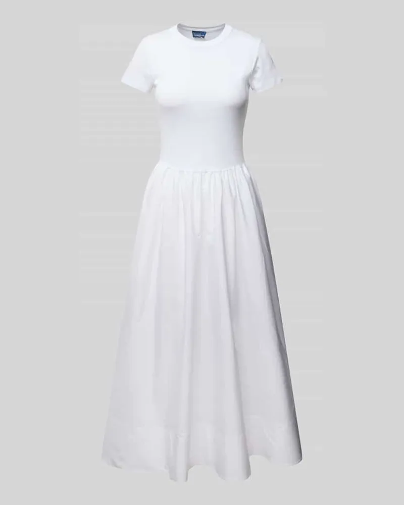 Ralph Lauren Maxikleid im Stufen-Look Weiss