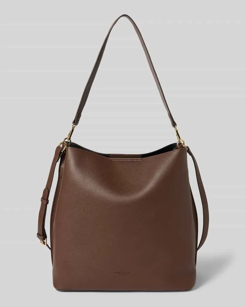 SEIDENFELT Handtasche in Leder-Optik Modell 'Nelma Dunkelbraun