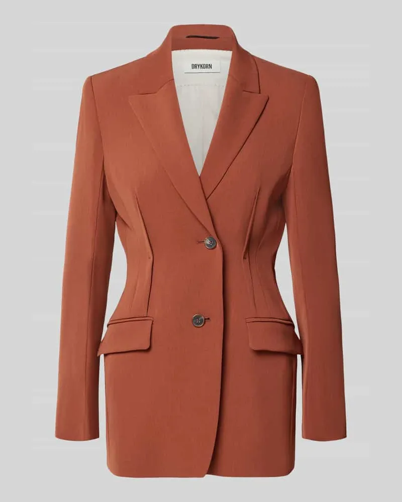 Drykorn Blazer mit Reverskragen Modell 'Brokley Rostrot