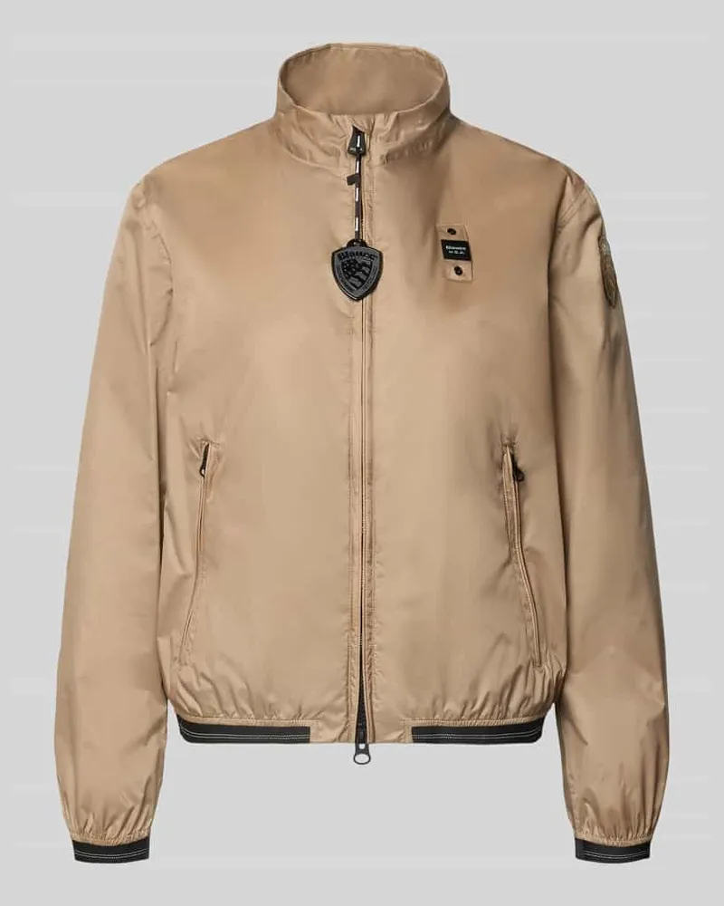 Blauer Jacke mit Zweiwege-Reißverschluss Modell 'ANNABEL Beige