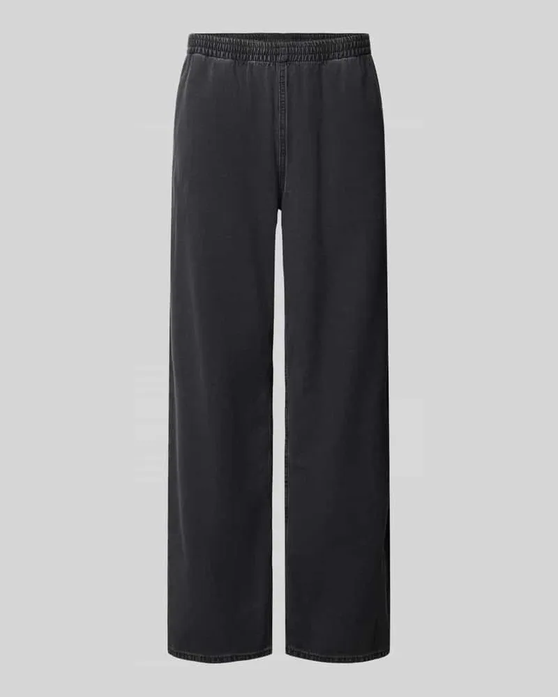 American Vintage Wide Fit Jeans mit elastischem Bund Modell 'Jazy Black