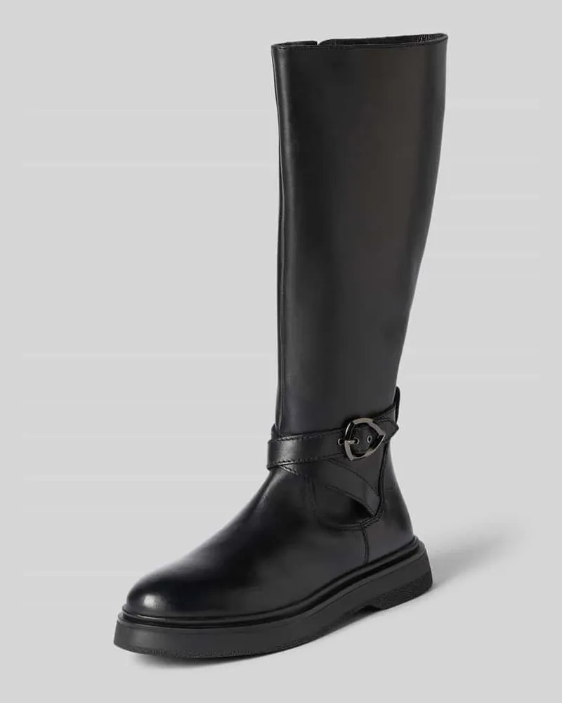 Blauer Stiefel mit Reißverschluss Modell 'HANNA Black