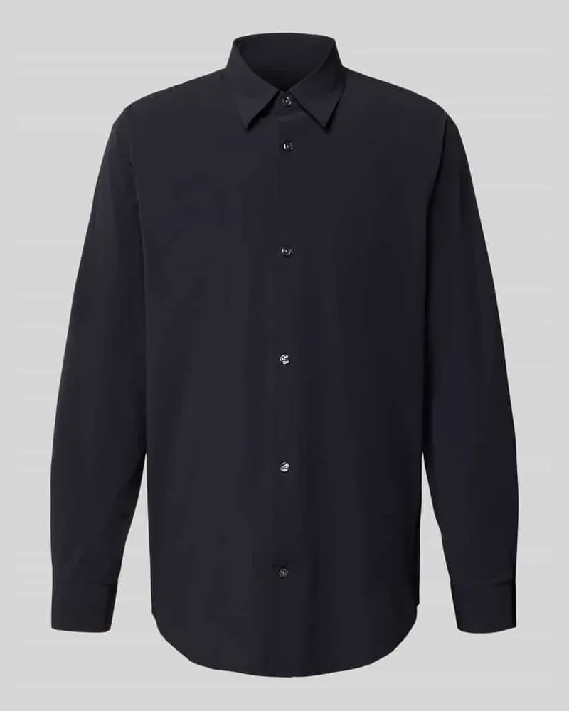 Armani Exchange Regular Fit Freizeithemd mit Kentkragen Marine