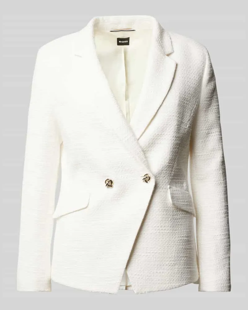 HUGO BOSS Blazer mit Strukturmuster Modell 'Jatawa2 Offwhite