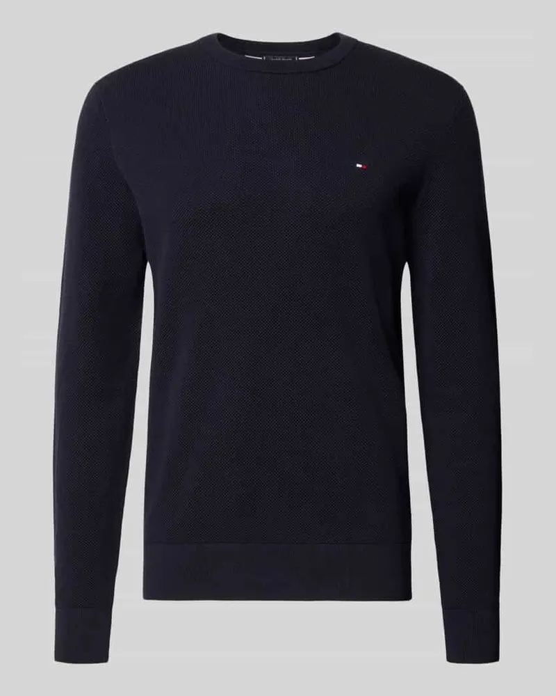 Tommy Hilfiger Regular Fit Pullover aus reiner Baumwolle Marine